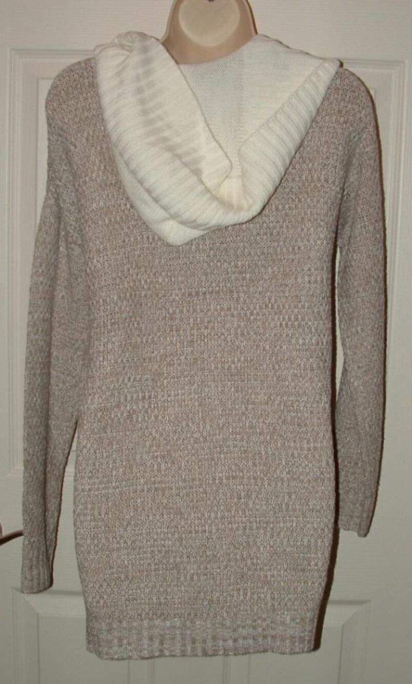 NEW NWT Roomy Sz Small Hooded Lightweight Open Sweater Pockets ABSOLUTELY FAMOUS - Picture 2 of 3